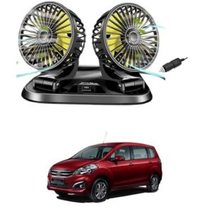 360 Adjustable Dual Head Cooling Air Car Fan with Variable Speed